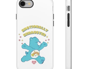 Tough Cases, Emotional Erschöpft Care Bear Handyhülle. Schutz für Ihr Gerät, langlebige Telefonabdeckung, einzigartiges Geschenk, niedliches Bärendesign,