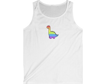 Stolz Dino Tank Top | Regenbogen Dinosaurier, Gen Z T-Shirt