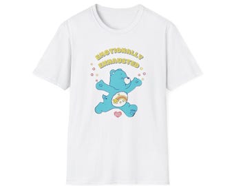 Emotional erschöpft T-Shirt | T-Shirt | Gen Z T-Shirt | Lustiges Meme Shirt | Shirts die hart gehen | Unisex T-Shirt