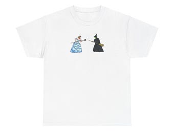 Wicked Glinda vs Elphaba Unisex Tee, Graphic T-Shirt for Broadway Fans, Wizard of Oz Lovers, Musical Theater Gift, Halloween Costume Idea,
