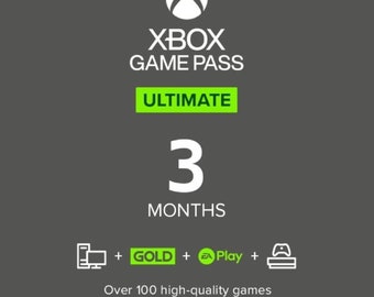 Xbox Game Pass Ultimate 3 Month + Live Gold Membership - Fast Delivery - 90 Days - US!