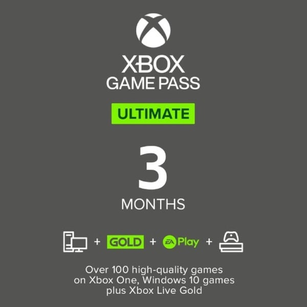 Xbox Game Pass Ultimate 3 Month + Live Gold Membership - Fast Delivery - 90 Days - US!