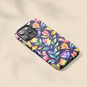 a phone case with a colorful flower pattern