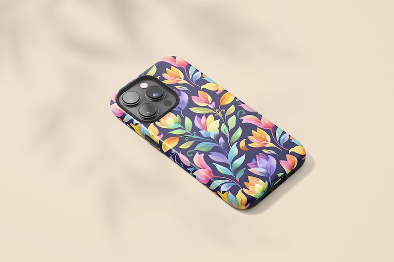 a phone case with a colorful flower pattern