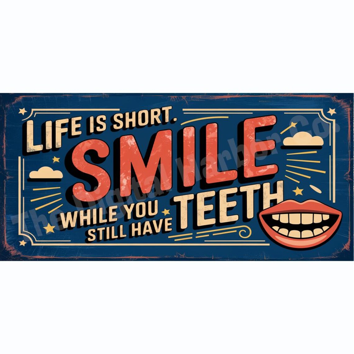 High Quality Digital Download Wooden Motivational Sign Life is Short