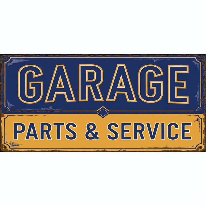 High Quality Digital Download Wooden Sign Retro Garage Parts and Sevice