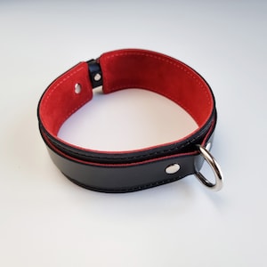 Handmade Leather Custom Choker Collar, 7 Leather colors & 2 Hardware colors, anniversary gift.