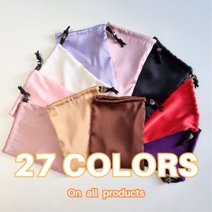 Satin Storage Bag 27 Colors, Your Text Engraving, 11 Sizes + Custom