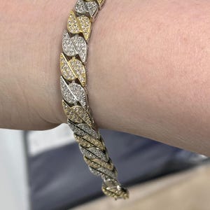 Minimalist Cuban Link Bracelet for Woman Dainty Fine Jewelry Zircon Women Jewelry Handmade Zircon Gemstone Bracelet Valentine's Day Gift