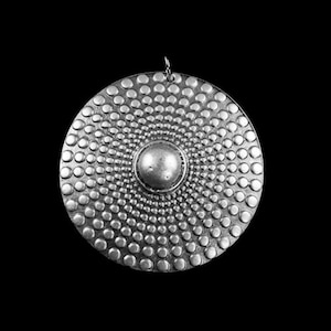 Tribal Silber Anhänger, Silber Medaillon Anhänger, Hypnose Anhänger, griechischer Anhänger, Boho Schmuck, handgemachter Anhänger, großer Anhänger P07