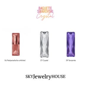15x5mm Baguette Swarovski Crystals – Rectangle Cut Fancy Stones for Jewelry Making, Earrings, Pendants, DIY Accessories 4547-15x5mm
