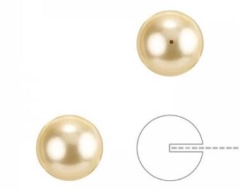 10 peças de pérolas de cristal Swarovski: pérolas artificiais semiperfuradas de 6 mm, joias faça você mesmo - 5818-6 mm