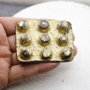 Bronze belt buckle, Brutallist belt buckle, Rectangle belt buckle, Unique design belt buckle, Geometric belt pin, Leather belt buckle GS5113