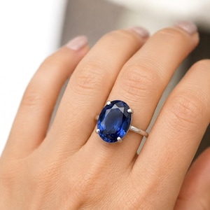 Oval Swarovski Crystal Ring, 18x13 mm Adjustable Cocktail Ring, Statement Jewelry, Handmade Gift For Her, Vintage Style Ring - FR71as-Sw