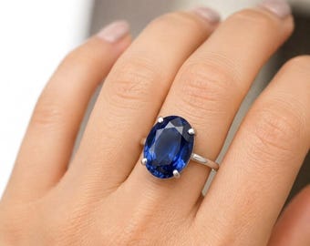 Oval Swarovski Crystal Ring, 18x13 mm Adjustable Cocktail Ring, Statement Jewelry, Handmade Gift For Her, Vintage Style Ring - FR71as-Sw