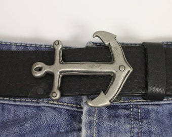Buckle Paul Smith Ladies Belts Anchor Leather Sailing Belt  display picture 3