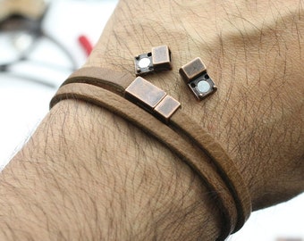 Fechos magnéticos de cobre antigo: furo de 5 x 2 mm, fecho de pulseira faça você mesmo - zm644ac