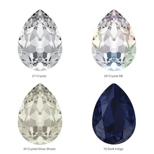 Cristallo Swarovski a forma di pera da 13 x 18 mm – Cristalli Swarovski e Preciosa 4320 – Vendita all&#39;ingrosso per la creazione di gioielli 4320-13 x 18 mm