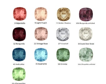 10mm Swarovski Crystal Square Stone: Cushion Cut Glass Gem for Jewelry - 4470-10mm