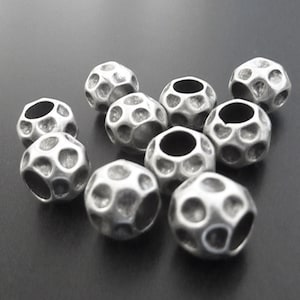 10 Golfball Perlen, Abstandshalter Perlen, runde Großlochperlen, Schmuckherstellung, hochwertige Großhandelsperlen, Schmuckzubehör, ZM415as