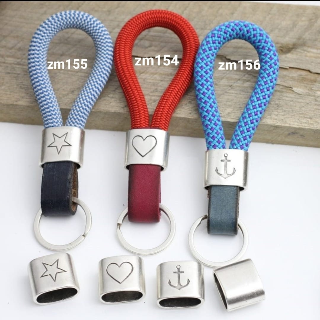 1pcs. Star Symbol Slider Bead, Metal Keychain End Cap, DIY