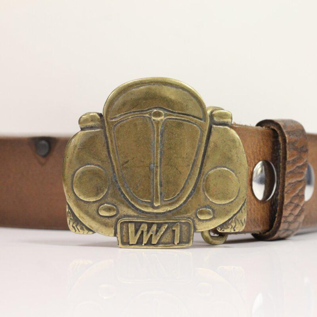 Boucle De Ceinture Vintage Volkswagen Coccinelle (Beetle) 3D En Métal - The Bag USA