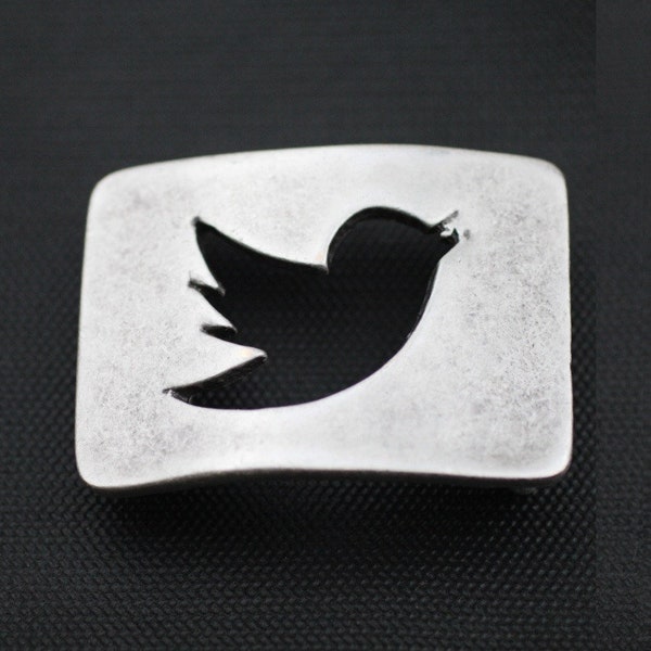 Silver Bird Belt Buckle, Animal Belt Buckle, Twitter Bird Belt Buckle, Twitter Accessories, Bird Accessories, Christmas Gift, GS220 AS