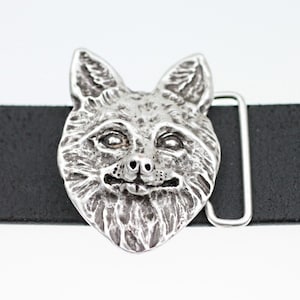 Fox Head Belt Buckle, Silver Wolf Belt Buckle, Animal Belt Buckle, Silver Belt Buckle, Dog Belt Buckle, Belt Bupply, Belt Btrap GS126as