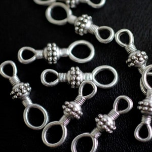 10pcs Antique Silver Plated Charms: ZAMAK Jewelry Connectors - zm07as