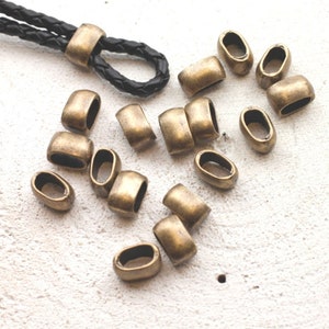 10 Slider Beads, Antique Bronze, Bracelet Beads, Clasp Beads, Jewelry Accessories, Bracelet Clasp, Wholesale Beads, ZM191ab
