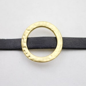 1 Runde Schiebeperlen, Armbandperlen, Runde Perlen, Zamakperlen, Mattgold, Schmuckherstellung Zubehör, Große Ring Schiebeperlen, ZM307mb