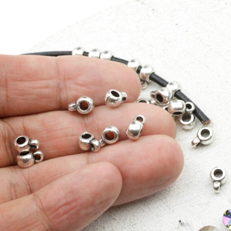 100 Cuentas Espaciadoras De Plata Antigua De 6 Mm De April Ya, Estilo