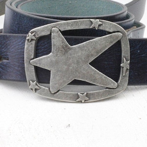 Rustic Star Belt Buckle, Matte Metal Western Belt Accessory, Celestial Belt Buckle, Vintage Cowboy Style Gift, Unisex Belt Buckle, GS210ds