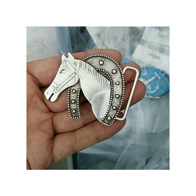 BOUCLE DE CEINTURE DIABLO ancienne ARGENT STERLING tête d'indien