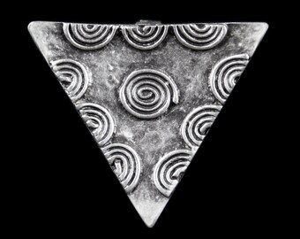 Silver Triangle Pendant, Modern Pendant, Geometric Pendant, Hammered Pendant, Bohemian Necklace Pendant, Pendant Craft, Gift for Her, P37