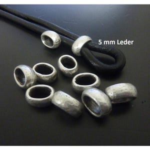 10 metal Slider Beads 13x6mm, Antique Silver Slider Beads, Spacer Slider Beads, Rectangle Pendant Charm, Beads For Jewelry Making ZM482as