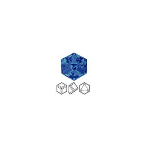 6mm Hexagon, Dice & Cube Swarovski Crystals – Geometric Cut Crystal Beads for Jewelry Making, Earrings, DIY Accessories 4841-6mm