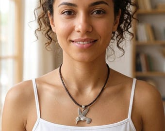 Silver Bird Pendant, Large Bird Charm, Nature Necklace Pendant, Flying Bird Jewelry Finding, Animal Charm - P68
