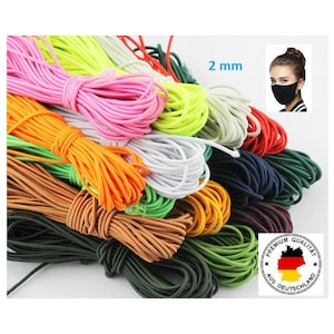 2mm Elastic Cord: 10m Stretchy Polyester Rubber Band for Jewelry Making - RG2Li