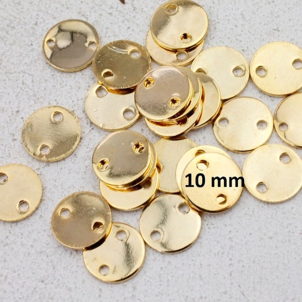 10 Round Disc Stamping Tags, metal stamping, Round Tags, metal blanks tags, For making hand stamped jewelry or engraving tags, zm928go