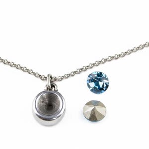 Oprawa naszyjnika z kryształu Swarovskiego 8 mm: Elegancka oprawa wisiorka, biżuteria DIY - FK220