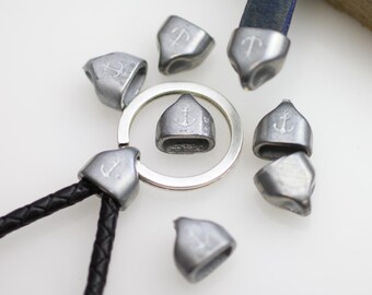 アンカーセイルロープエンド 10個入り：ザマックキーチェーン金具（13 x 13 mm） - zm1009rw