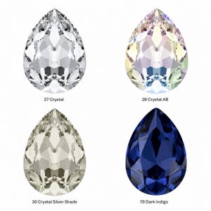 13 x 18 mm peervormig Swarovski-kristal, 4320 peervormig kristal voor het maken van sieraden, kristalglas - 4320-13 x 18 mm