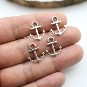 20 Anker Charms, Anker Anhänger, Silber Anker, Nautische Charms, Anker Stecker, Großhandel Schmuck Versorgung Made in Europe ZM664as