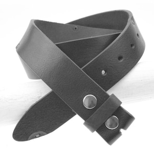 Black Leather Belt, Genuine Leather, Full Grain Leather, Snap Belt Strap for Buckles, Men&#39;s Belt, Women&#39;s Belt, Without Buckle, 0351 Black