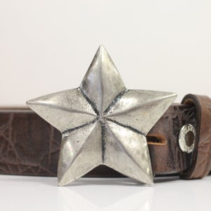 Antique Sİlver Star Belt Buckle, Cowboy Buckle, Copper Belt Buckle, Metal Belt Buckle, Belt Strap, Jeans Belt Buckle, Gift Buckle, GS133as