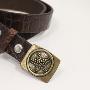 Copper Star Belt Buckle, Metal Belt Buckle, Rectangle Buckle, Jeans Buckle, Boho Belt, Women Buckle, Christmas Gift Belt, Gift Buckle, GS269
