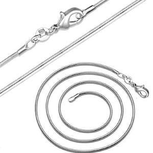 925 Sterling Silver Snake Chain 40cm, ø1.20 mm, Smooth Round Necklace, Per Piece, Jewelry Making Supply, SC01