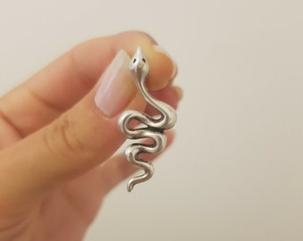 2 Pairs Snake Stud Earrings Silver Plated Serpent Earrings Gothic Jewelry Witchy Earrings Reptile Jewelry Set - zm668as