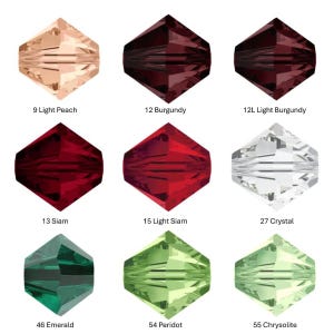 4mm 20pcs Bicone Xilion Swarovski Beads – Faceted Crystal Beads for Jewelry Making, Bracelets, Necklaces, Beading Projects 5328